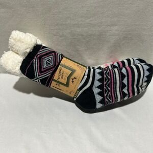 Treehouse Knits Sherpa Lined Socks Non Skid‎ Grip Size 9-11 Women 2 Pack